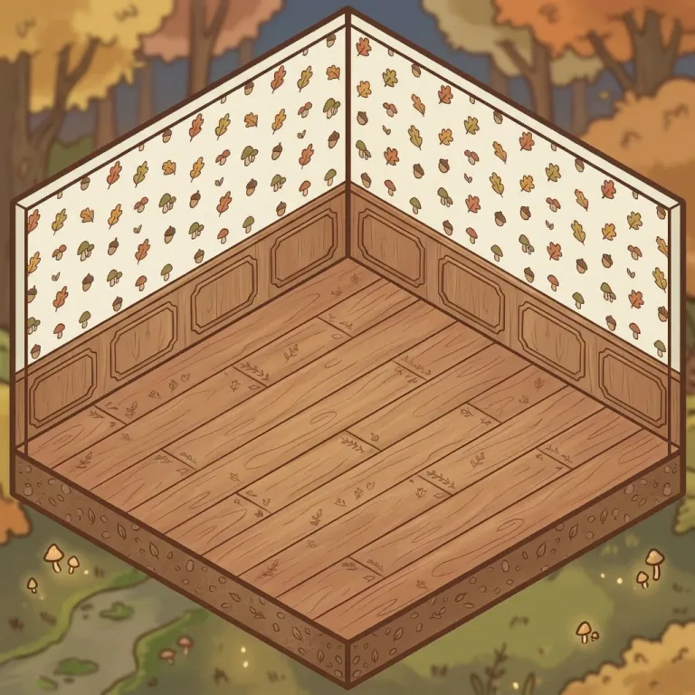 The empty Autumn Forest room, waiting for stickers