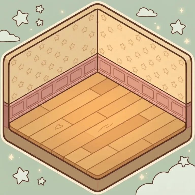 The empty Bakery Corner room, waiting for stickers