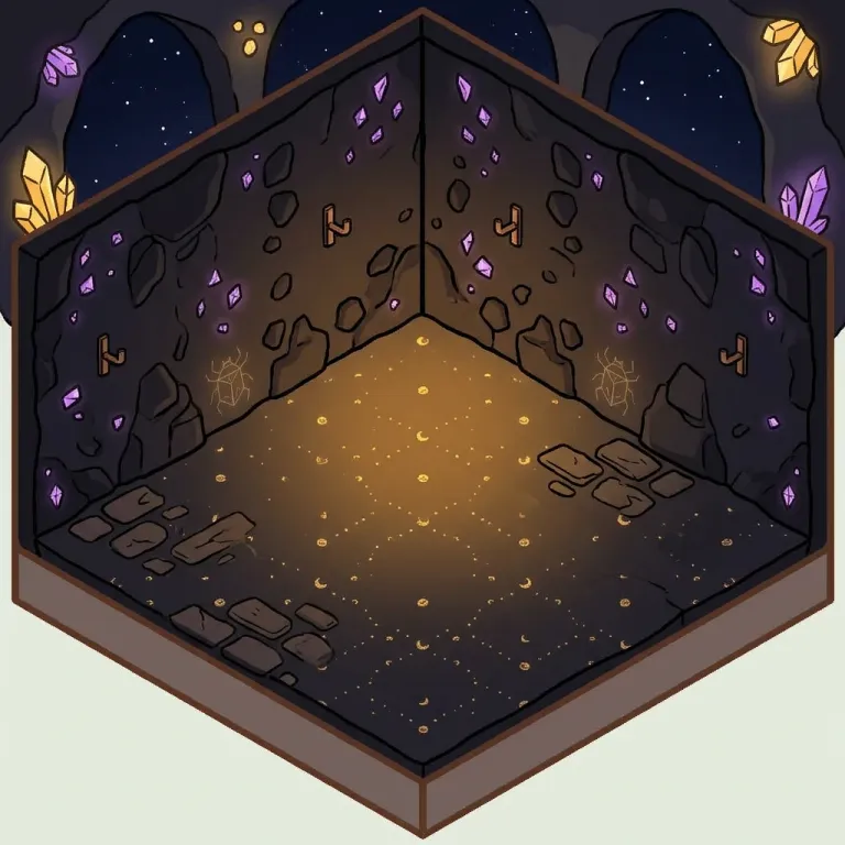 The empty The Dragon's Hoard room, waiting for stickers