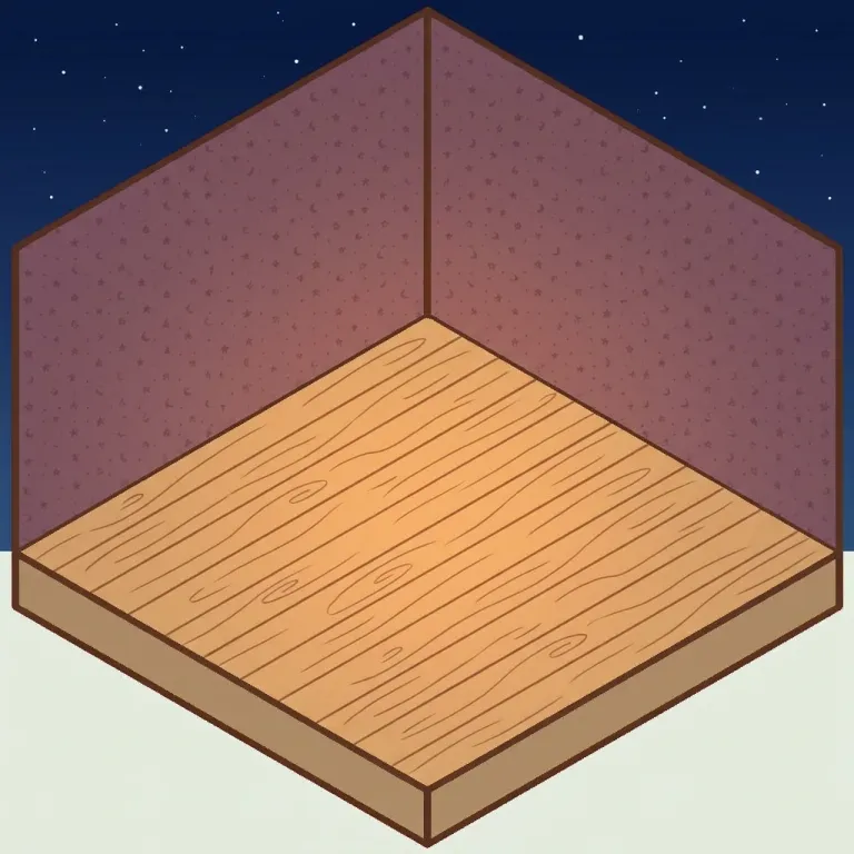 The empty Halloween Night room, waiting for stickers