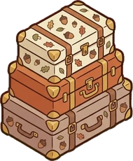 Chests and trunks, a sticker from the Autumn Forest world