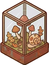 Pet beds and homes, a sticker from the Autumn Forest world