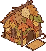 Pet beds and homes, a sticker from the Autumn Forest world