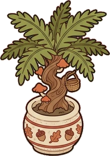Floor plants, a sticker from the Autumn Forest world