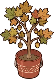 Floor plants, a sticker from the Autumn Forest world