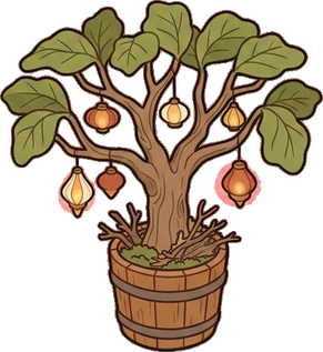 Floor plants, a sticker from the Autumn Forest world