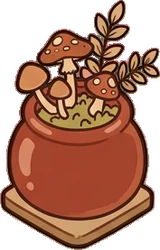 Small plants, a sticker from the Autumn Forest world