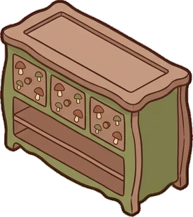 Dressers and low cabinets, a sticker from the Autumn Forest world