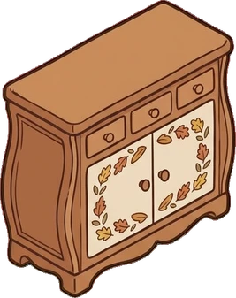 Dressers and low cabinets, a sticker from the Autumn Forest world