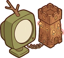 Screens and monitors, a sticker from the Autumn Forest world