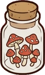 Shelf things, a sticker from the Autumn Forest world