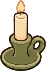 Candles and small lights, a sticker from the Autumn Forest world