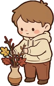 People standing, a sticker from the Autumn Forest world
