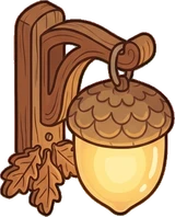Wall lights, a sticker from the Autumn Forest world