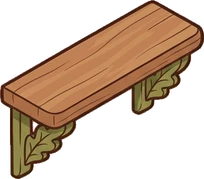 Wall shelves, a sticker from the Autumn Forest world