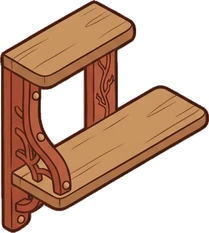 Wall shelves, a sticker from the Autumn Forest world
