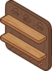 Wall shelves, a sticker from the Autumn Forest world
