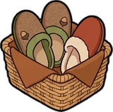 Bags, hats and shoes, a sticker from the Autumn Forest world
