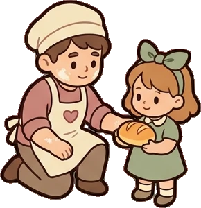 People together, a sticker from the Bakery Corner world