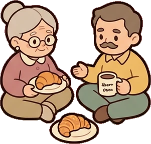 People together, a sticker from the Bakery Corner world