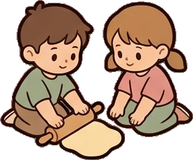 People together, a sticker from the Bakery Corner world