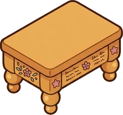 Coffee tables, a sticker from the Bakery Corner world