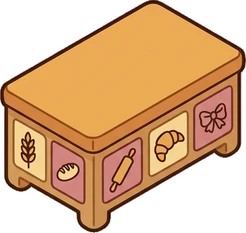 Coffee tables, a sticker from the Bakery Corner world