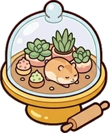 Pet beds and homes, a sticker from the Bakery Corner world