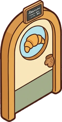 Doors, a sticker from the Bakery Corner world