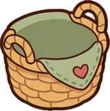 Baskets and floor things, a sticker from the Bakery Corner world