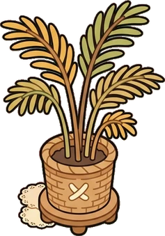 Floor plants, a sticker from the Bakery Corner world