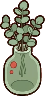 Small plants, a sticker from the Bakery Corner world