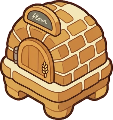 Fireplaces and stoves, a sticker from the Bakery Corner world