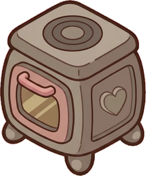 Fireplaces and stoves, a sticker from the Bakery Corner world