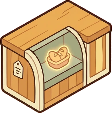 Fireplaces and stoves, a sticker from the Bakery Corner world