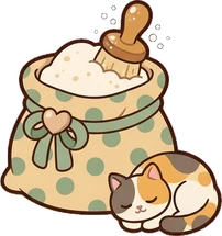 Big floor pieces, a sticker from the Bakery Corner world