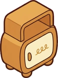 Dressers and low cabinets, a sticker from the Bakery Corner world