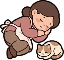 People lying down, a sticker from the Bakery Corner world