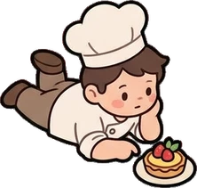 People lying down, a sticker from the Bakery Corner world