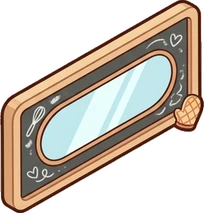 Mirrors, a sticker from the Bakery Corner world