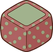 Poufs and ottomans, a sticker from the Bakery Corner world