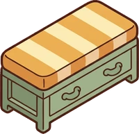 Poufs and ottomans, a sticker from the Bakery Corner world