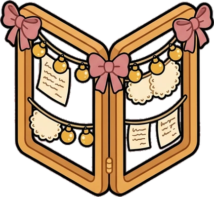 Folding screens, a sticker from the Bakery Corner world