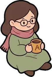 People sitting, a sticker from the Bakery Corner world