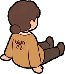 People sitting, a sticker from the Bakery Corner world