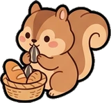 Cats and small animals, a sticker from the Bakery Corner world