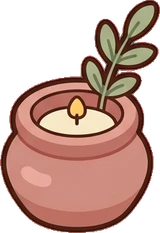Candles and small lights, a sticker from the Bakery Corner world