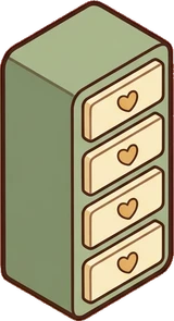 Wall cabinets, a sticker from the Bakery Corner world