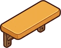 Wall shelves, a sticker from the Bakery Corner world