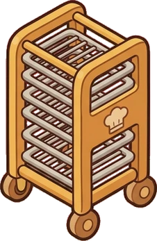 Desks and workbenches, a sticker from the Bakery Corner world